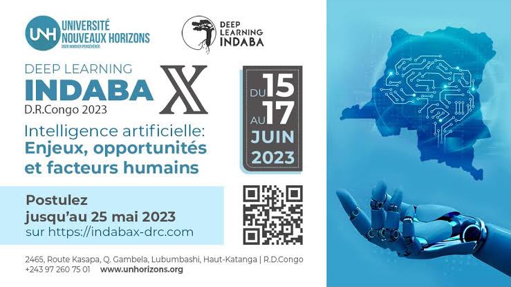Affiche de Deep Learning IndabaX DRC 2023