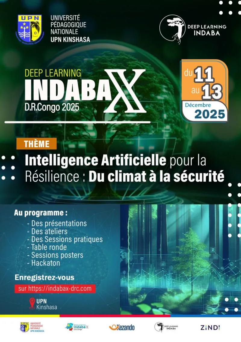Affiche officielle de Deep Learning IndabaX DRC 2025